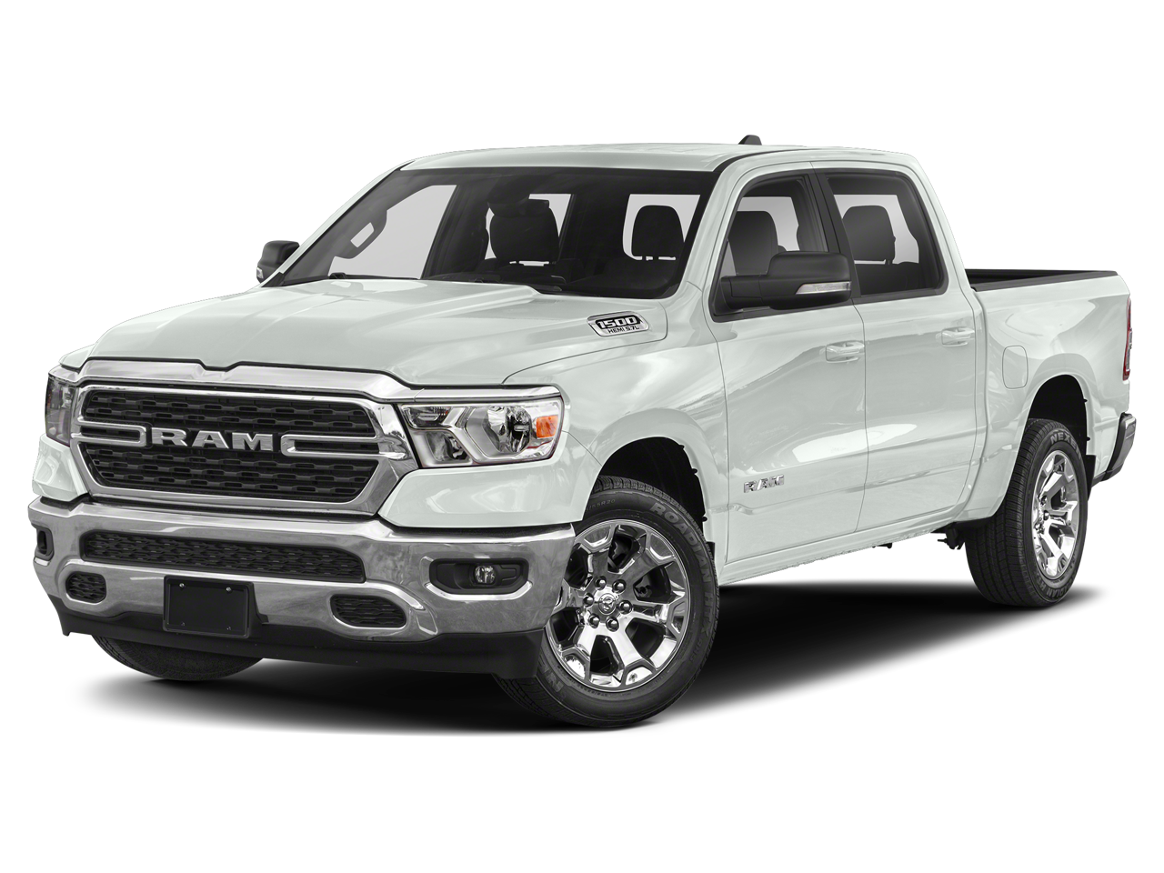 2022 RAM 1500 Big Horn/Lone Star in Bright White Clearcoat — front three-quarter view