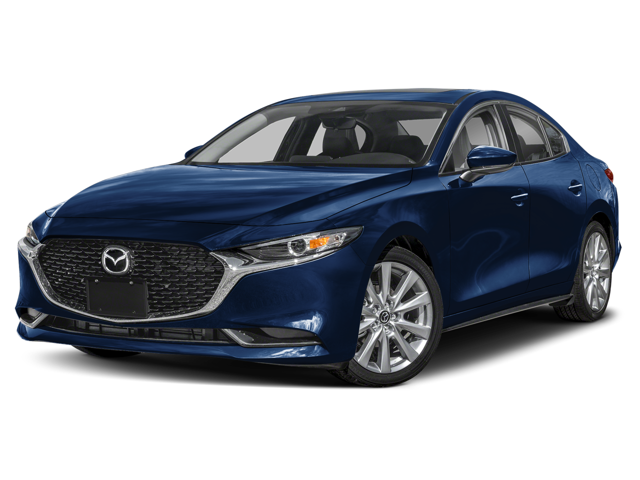 2026 Mazda Mazda3 2.5 S Preferred in Deep Crystal Blue Mica — front three-quarter view