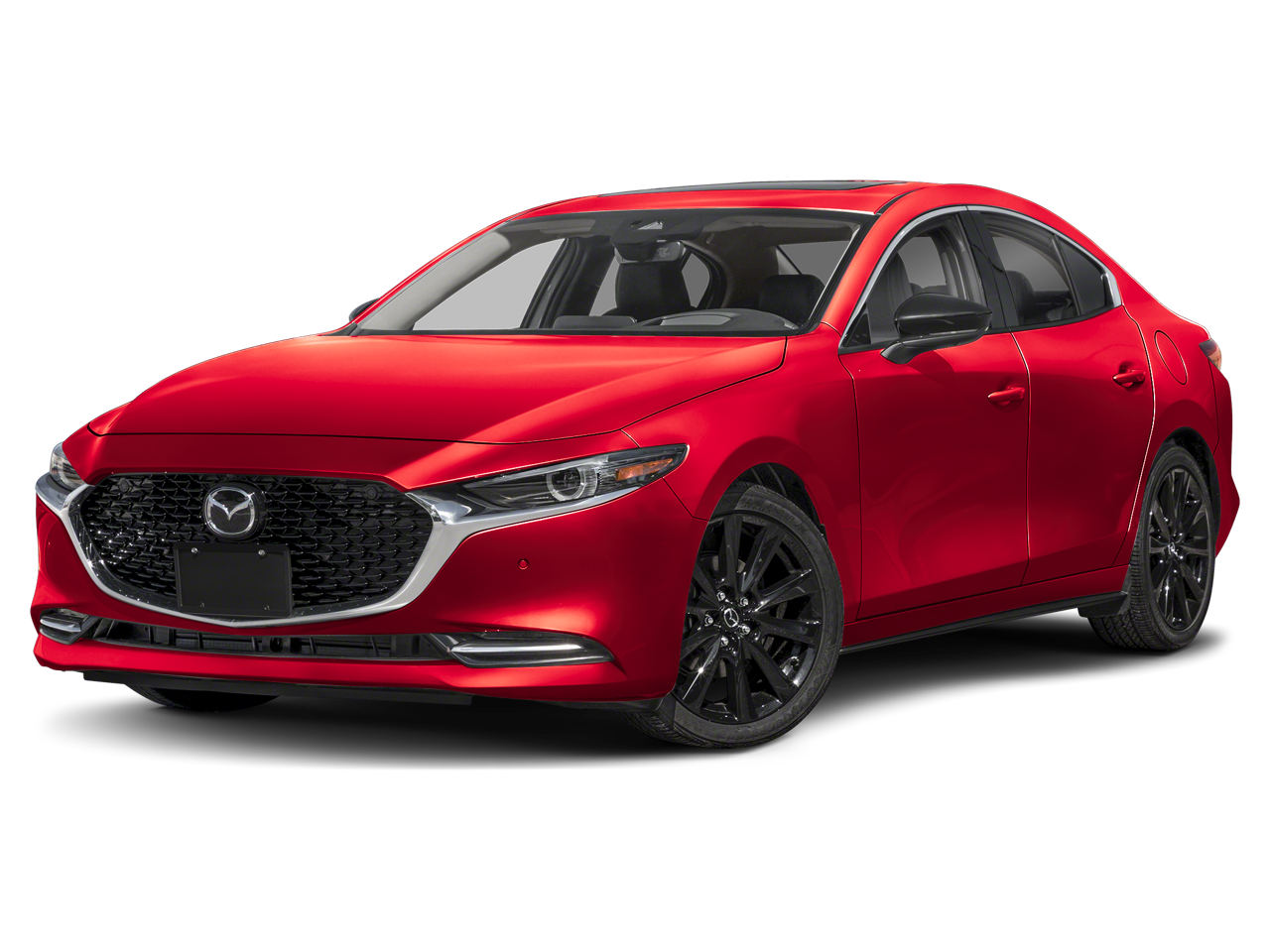 2026 Mazda Mazda3 2.5 Turbo Premium Plus in Soul Red Crystal Metallic — front three-quarter view