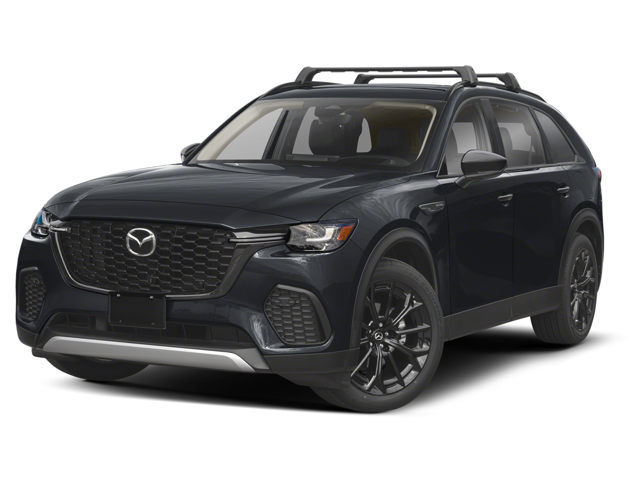 2026 Mazda Mazda CX-70 3.3 Turbo Premium in Jet Black Mica — front three-quarter view