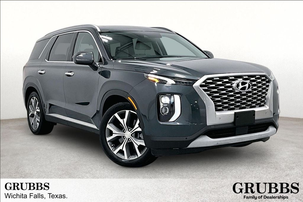 2022 Hyundai Palisade SEL in Steel Graphite — front three-quarter view