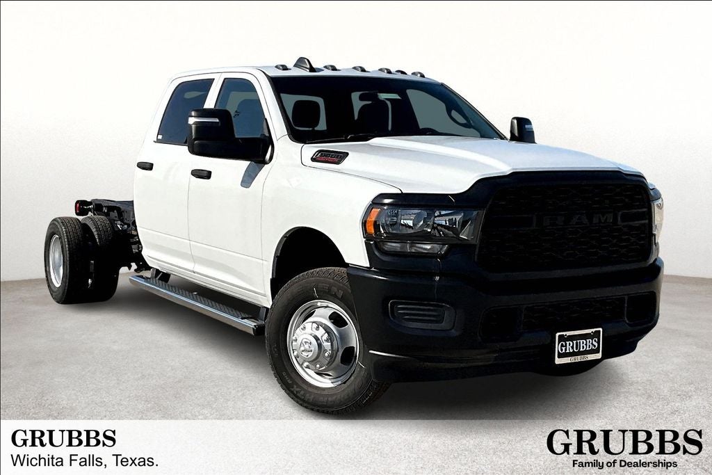 2024 RAM 3500 Tradesman in Bright White Clearcoat — front three-quarter view