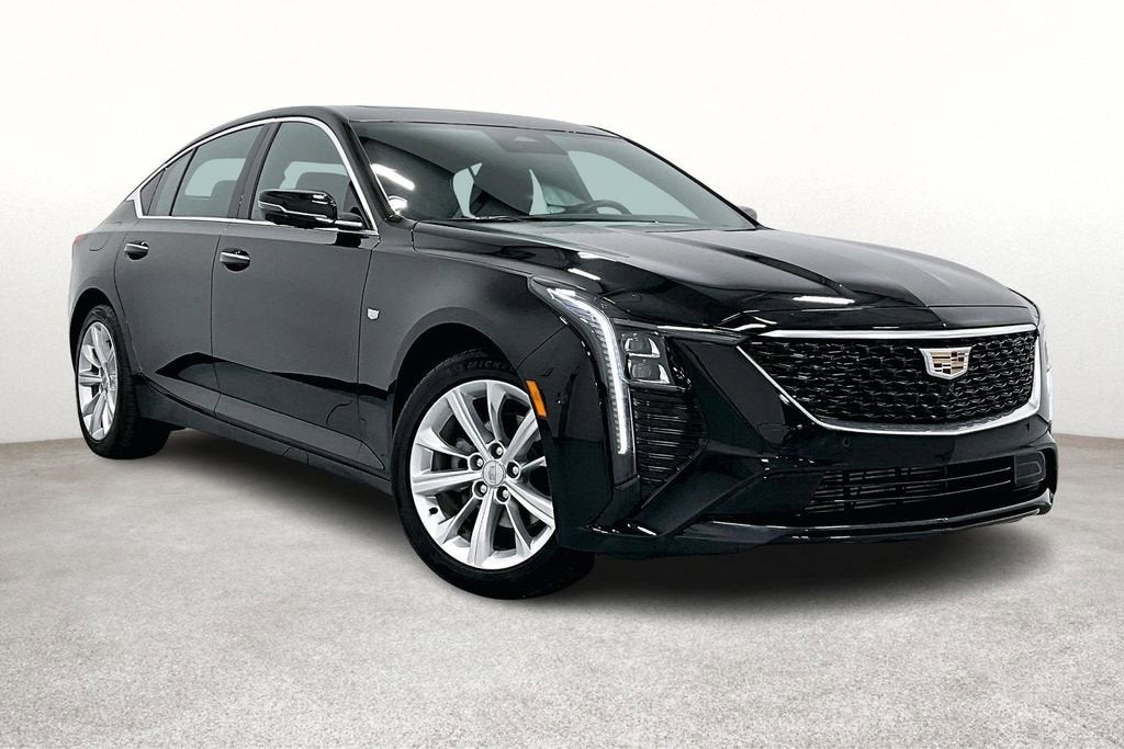2025 Cadillac CT5 Premium Luxury in Black Raven — front three-quarter view
