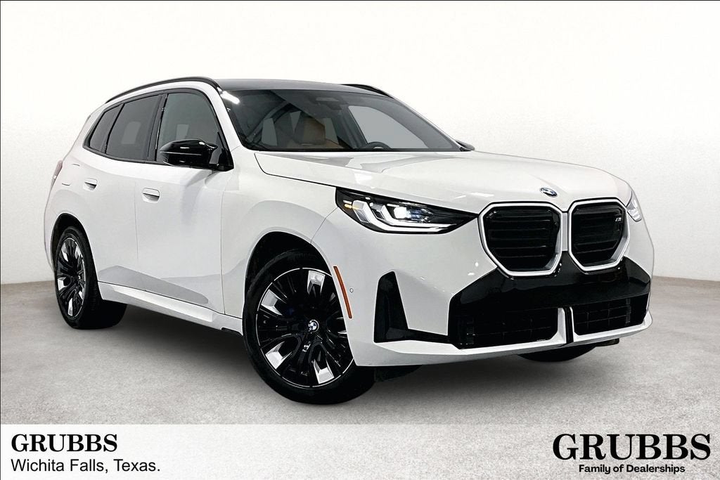 2025 BMW X3 M50 xDrive in White — front three-quarter view