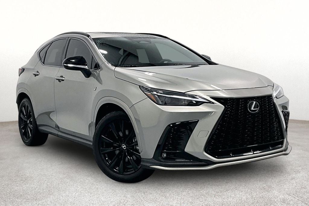 2023 Lexus NX 350 F SPORT Handling in Atomic Silver — front three-quarter view