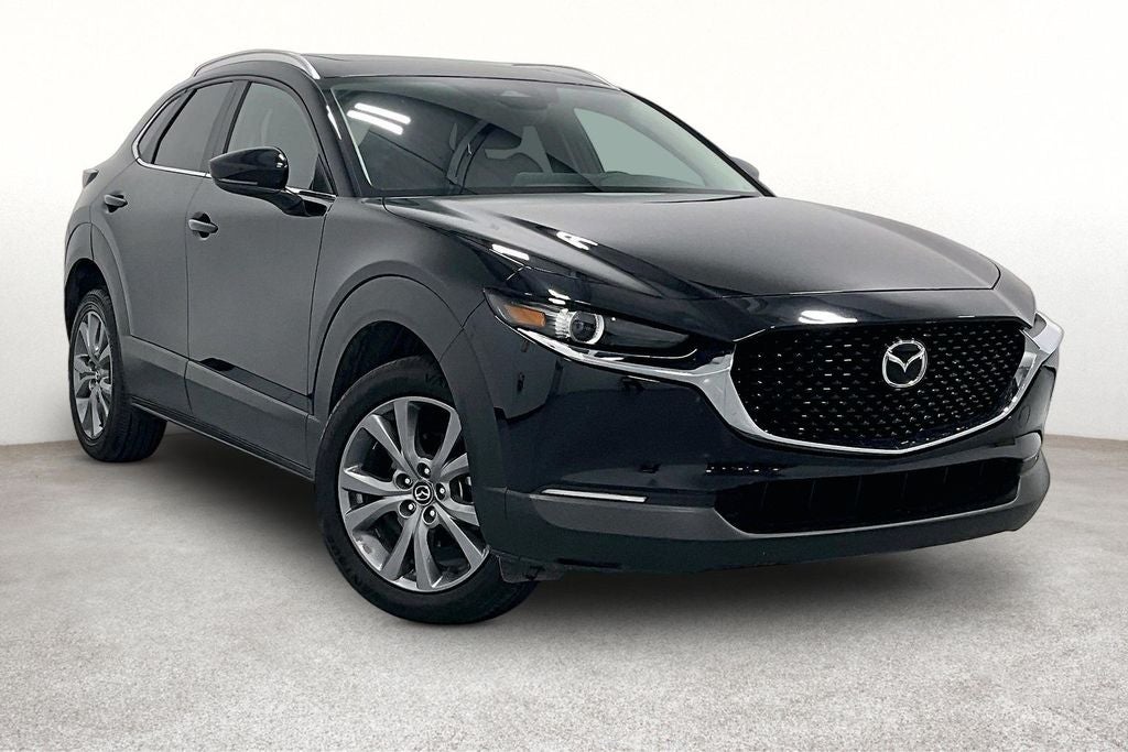 2025 Mazda Mazda CX-30 2.5 S Preferred Package in Jet Black Mica — front three-quarter view