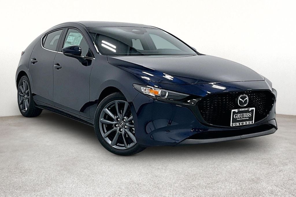 2026 Mazda Mazda3 2.5 S Preferred in Deep Crystal Blue Mica — front three-quarter view