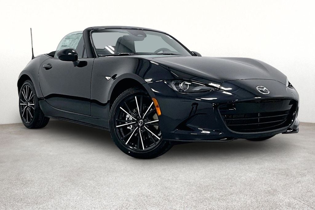 2026 Mazda Mazda MX-5 Miata Grand Touring in Jet Black Mica — front three-quarter view