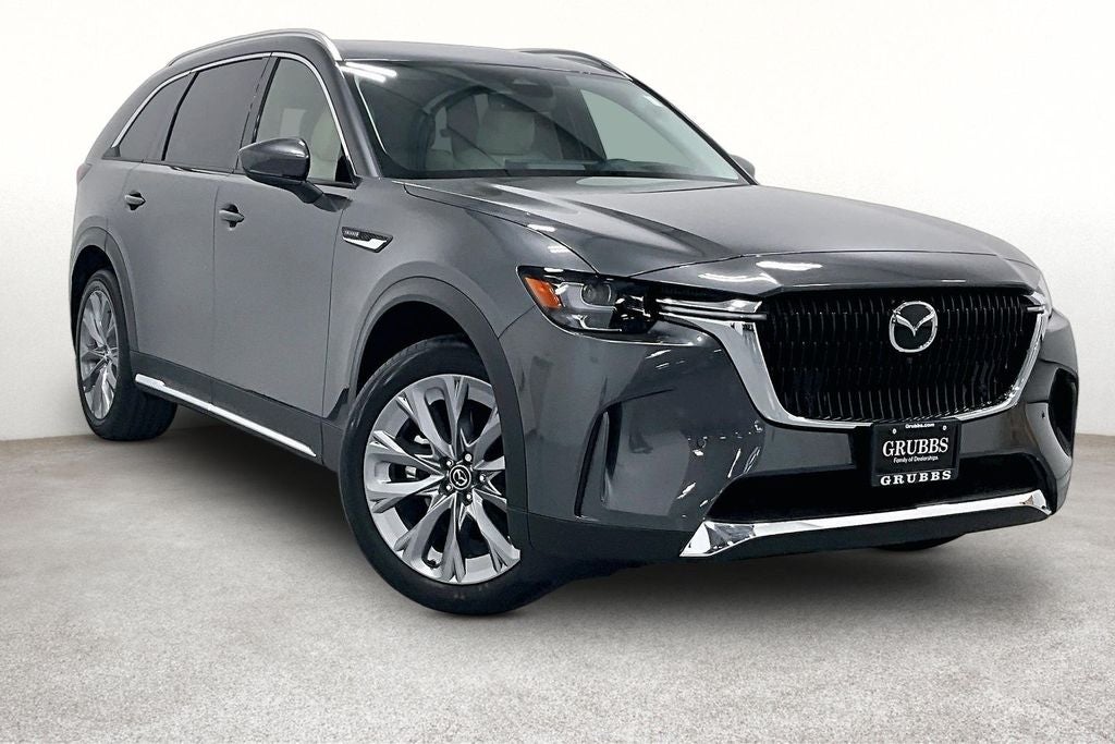 2026 Mazda Mazda CX-90 3.3 Turbo Premium Plus in Machine Gray Metallic — front three-quarter view