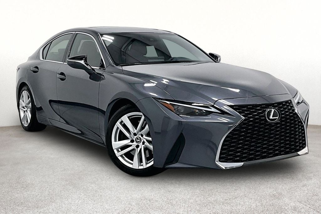 2024 Lexus IS 300 in Cloudburst Gray — front three-quarter view