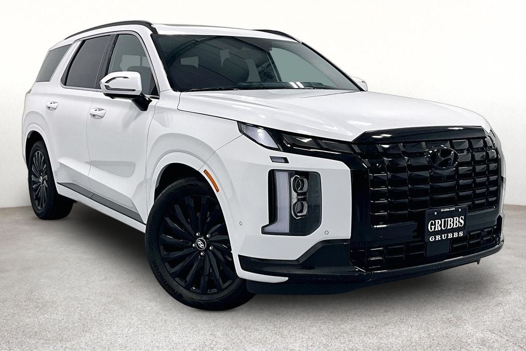 2025 Hyundai Palisade Calligraphy Night Edition in Hyper White — front three-quarter view